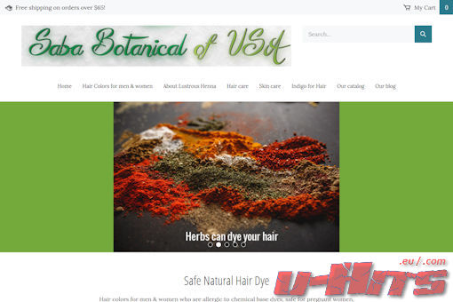 Website preview for: Saba Botanical