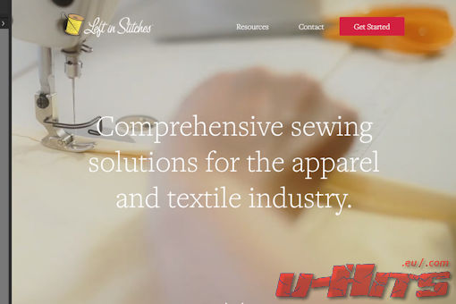 Website preview for: Left in Stitches
