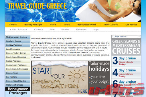 Website preview for: Travel Guide Greece 