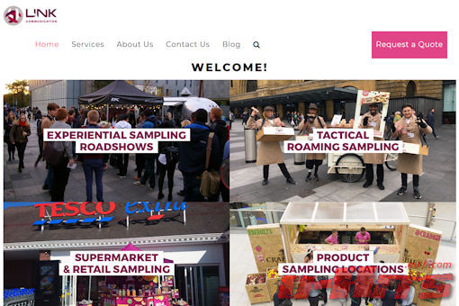Website preview for: Link Communication