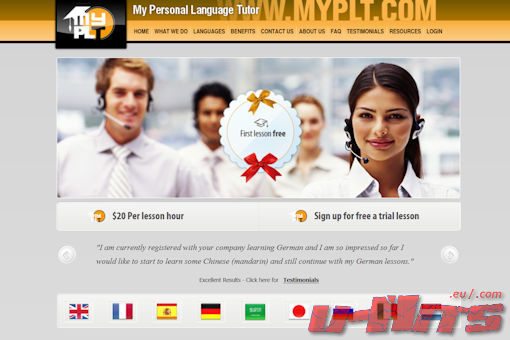 Website preview for: My Personal Language Tutor