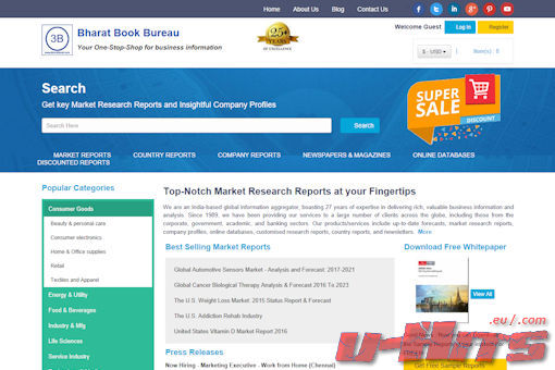Website preview for: Bharat Book Bureau