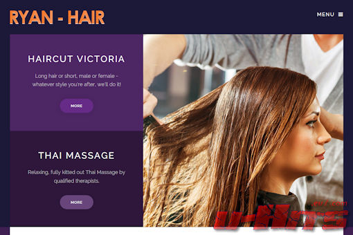 Website preview for: Ryan Hair