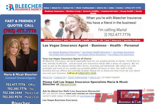 Website preview for: Bleecher Insurance
