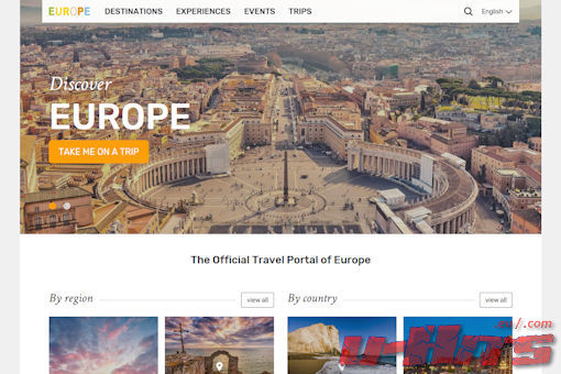 Website preview for: Visit Europe
