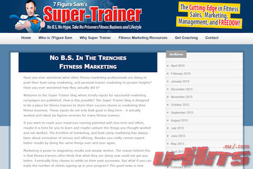 Website preview for: Super Trainer