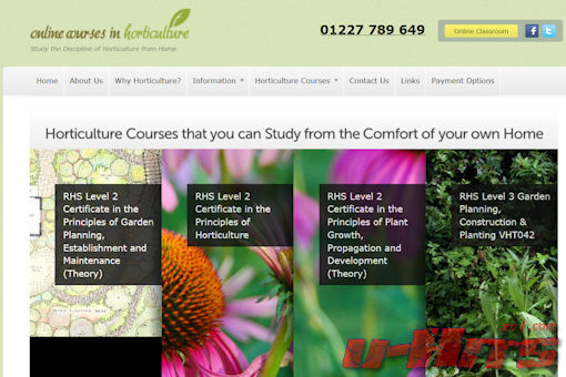 Website preview for: Online Courses In Horticulture UK