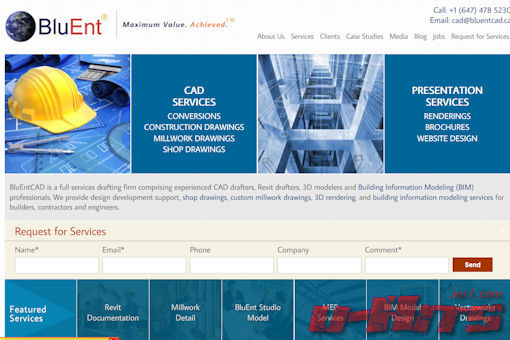Website preview for: BluEntCad CA