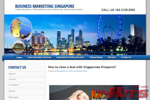 Website preview for: Singapore B2B Marketing