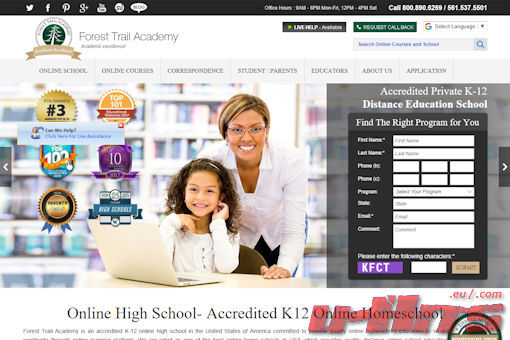 Website preview for: Forest Trail Academy Website preview for: Forest Trail Academy