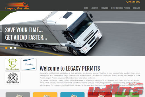 Website preview for: Legacy Permits Inc