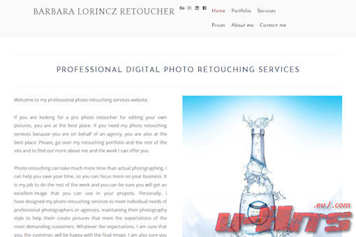 Website preview for: Barbara Lorincz Retoucher