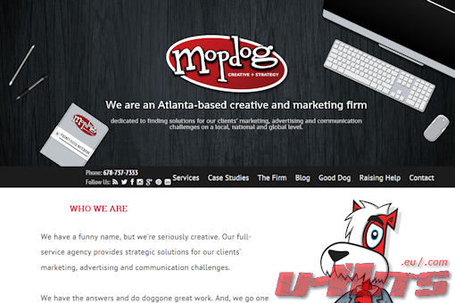 Website preview for: Mopdog