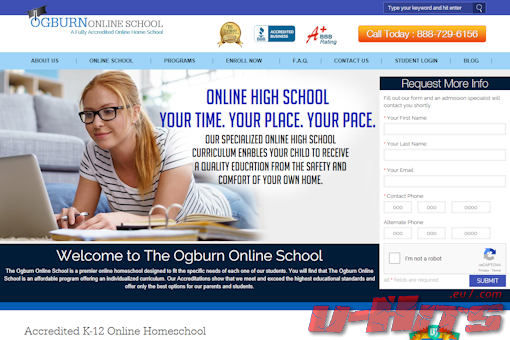 Website preview for: Ogburn Online School