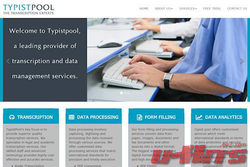 Website preview for: Typistpool