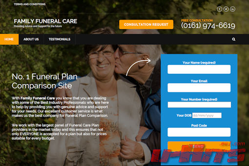 Website preview for: Family Funeral Care UK