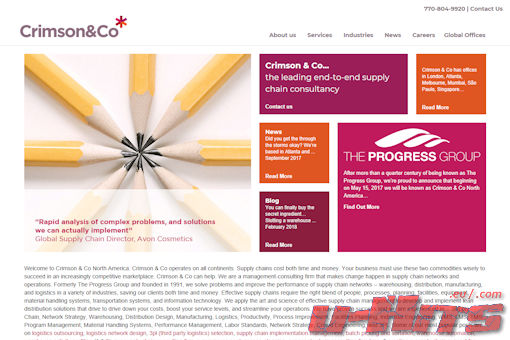 Website preview for: Crimson and Co