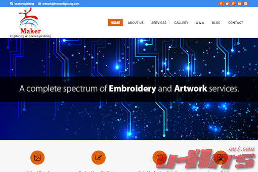 Website preview for: I Maker Digitizing