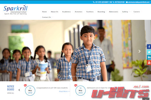Website preview for: Sparkrill International School IN