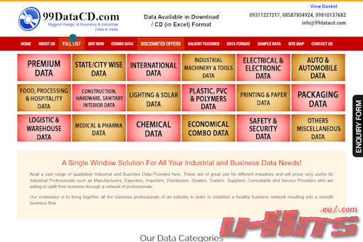 Website preview for: 99 Data CD